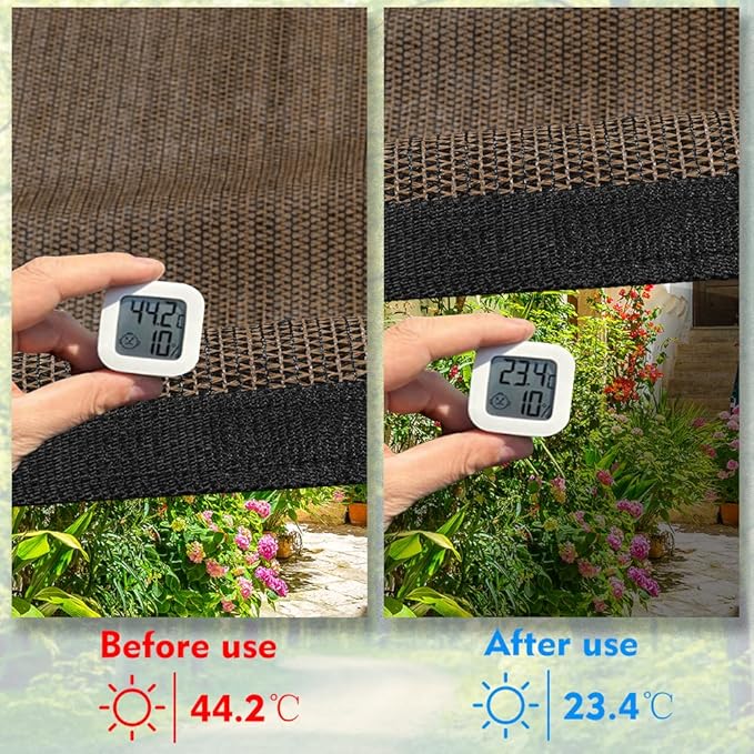 90% Shade Cloth Sun Shade Fabric Privacy Screen Shade Cover for Patio Garden Pergola Shade Cover Canopy with Gromments(Mocha, 8X12 FT)