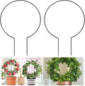 2 Pack Round Plant Trellis for Indoor Potted Plants, Acrylic Small Trellis for Climbing Plants Indoor Outdoor Plant Support for Hoya Pothos Vine Ivy Monstera Flower Philodendrons Dischidia