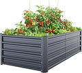 Ohuhu 6x3x1.5FT Metal Raised Garden Bed Outdoor, Reinforced Galvanized Steel Rustproof Planter Box, 100% Non-Toxic, 202 Gal Large Capacity Heavy Duty Raised Beds for Growing Vegetables Flowers Herbs