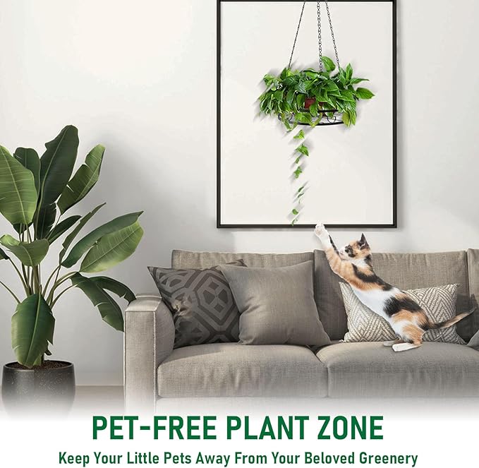 2-Pack Hanging Planters for Indoor Plants - Heavy Duty Metal Plant Hanger Indoor with 3 Chains and Hooks – Aesthetic Hanging Plant Holder for an Instant Gardening Decor