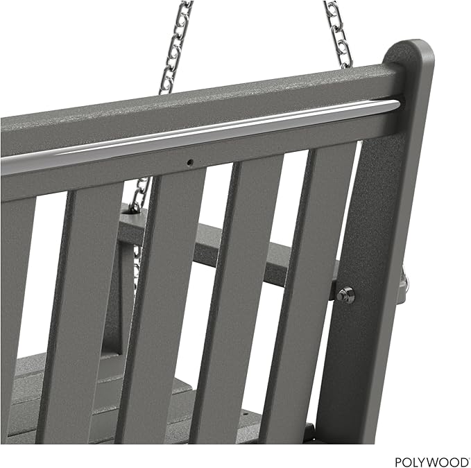 POLYWOOD GNS60GY Vineyard 60" Swing, Slate Grey