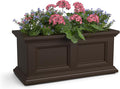Mayne Fairfield 2-Foot Window Box – Self-Watering, Weather-Resistant Planter for Flowers – Durable Design for Outdoor Use, Perfect for Windows