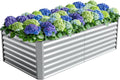 6X3X2ft (1 Pack) Galvanized Raised Garden Bed,Outdoor Courtyard Planter Box Metal Patio Kit Planting Bed for Vegetables Flowers Herb,The material is thickened and not prone to deformation or rust