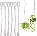 SUMERSHA 6 Pack Adjustable Macrame Plant Hanger Extenders Rope Handmade Woven Hanging Plant Basket Extension for Indoor Outdoor Plant Pot Holder (Style 2, 6)