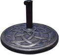 Giantex 43lbs Patio Market Umbrella Base, Heavy Duty Outdoor Stand, Cast Iron Umbrella Holder for Garden Beach, Classic Round Umbrella Standing Deck Porch