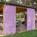 SpaceDresser Waterproof Outdoor Sheer Curtains for Patio - 2 Panels Rod Pocket Indoor Voile Sheer Curtain for Living Room,52W x 120L inch,Lavender