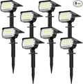 LANSOW Solar Spot Lights Outdoor, [8 Pack/76 LED] 2-in-1 Solar Landscape Spotlights, 3 Modes IP65 Waterproof Dusk to Dawn Solar Powered Flood Wall Lights for Outside Yard Garden Pathway(Cool White)