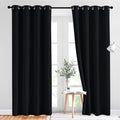 NICETOWN Black Out Dooway Curtain 80 inches Long, Grommet Thermal Insulated Window Treatment Light & Sound Blocking Drapes for Living Room/Hallway, W52 x L80, 1 Panel