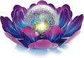 WNP Solar Lotus Flower Light Outdoor Decorations,Solar Powered Outdoor Garden Decorative,Garden Decor Birthday Gift for Women Mom Grandma Decor Light,Waterproof Metal Lotus Yard Outside Decoration