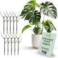 Stackable Plant Support Stakes, Indoor & Outdoor Houseplant Stem Support, Garden Accessories, Durable Trellis Alternative for Climbing & Potted Plants - Moonstone, 10 Pack, 17" L