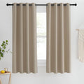NICETOWN Blackout Short Curtain 63 inches Long for Windows, Thermal Insulated Curtain Grommet Room Darkening Window Treatment for Bedroom/Living Room, 1 Panel, W46 x L63, Taupe