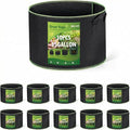 Delxo 10 Pack 15 Gallon Heavy Duty Aeration Fabric Pots Thickened Nonwoven Plant Grow Bags with Handles