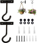 2Pack 4Inch Ceiling Hooks for Hanging Plant, Hanger for Indoor and Outdoor Plant Pots Holder, Wall Hook for Planters, Flower Basket, Wind Chimes, Lanterns, Lights, Bird Feeders, Home Decor-Black