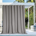 NICETOWN Outdoor Privacy Curtain for Patio Waterproof, Rustproof Grommet Top Thermal Insulated Blackout Indoor Outdoor Living Divider for Porch/Gazebo, Slate Grey, 1 Panel, W120 x L84
