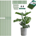 Breeze Touch Garden Trellis for Climbing Plants Outdoor, 20 Pack 17" Tomato Stakes Set with Clips & Connectors,Garden Plant Stakes, Tomato Frame, Cucumber Trellis for Raised Bed & Potted Plants