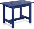 Y&M Adirondack Outdoor Side Table, HIPS Patio End Table, Waterproof Outside Table, Balcony Modern End Tables 23.5" inch Long for Garden, Pool, Beach, Porch, Deck, Indoor or Outdoor Use, Navy Blue