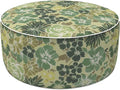 LVTXIII Inflatable Stool Ottoman Footrest with Handle, Decorative Fade-Resistant Foot Stool, Indoor or Outdoor Pouf for Home Garden and Camping Use, 21x21x9, Green Rose
