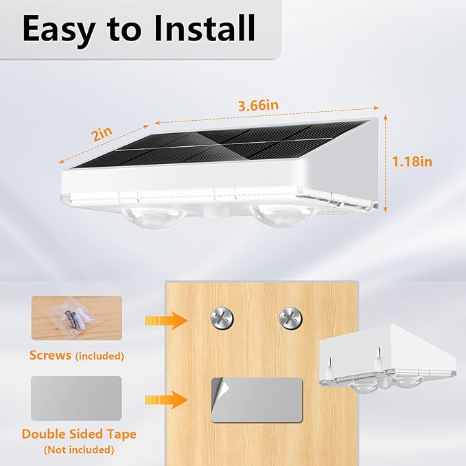 NIORSUN Solar Fence Lights,12 Pack Solars Deck Light,Warm White Color,Outdoor Bulb Waterproof Led IP65,Power Patio Lamp with Lenses for Outside/Backyard/Railing/Yard（White）