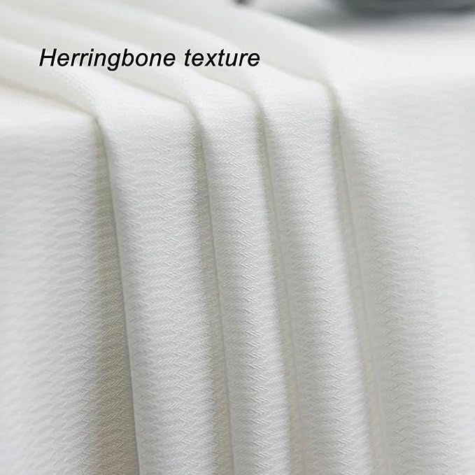 Non-See-Through White Privacy Sheer Cafe Curtains 84 inches Long 2 Panels, 52" Wide Rod Pocket Window Drapes for Hallway Classroom Dorm Room Gym Room Living Room Bedroom