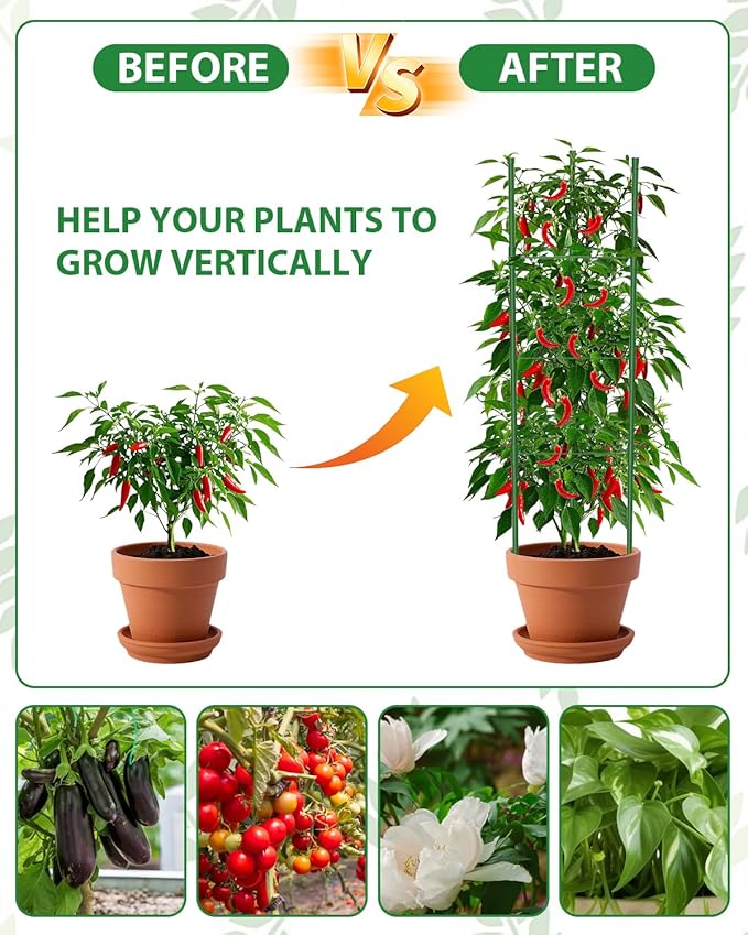 3 Pack Extra Larger Tomato Cages, 51in*17in Adjustable Tomatoes Plant Stakes Support Cages Trellis for Garden, Garden Trellis for Vegetable Flowers Fruits Climbing Plants