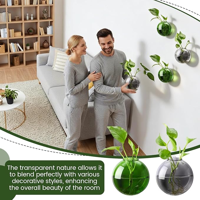 4 Pcs Stained Glass Hanging Vases Hanging Glass Planters Small Plant Terrarium Pot Containers with Rope for Garden Home Indoor Outdoor Decor, 4 Styles (Retro)