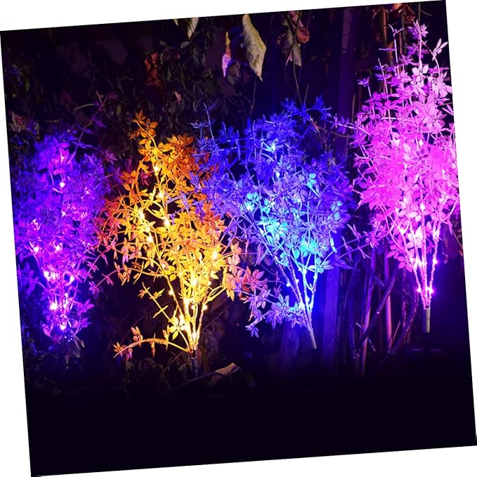 balacoo Led Solar Garden Light Plant Shaped Outdoor Lamp Ornament for Lawn Decoration Durable and Weatherproof Pink Rose Design for Garden Pathway