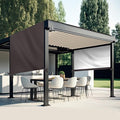 Universal Pergola Replacement Canopy Outdoor Canopy Shade Cover Waterproof Shade Top Cover for Outdoor Patio Porch Backyard(17 x 6.8 ft,Coffee)