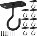 2.5in Ceiling Hooks for Hanging Plants 8Pcs Black