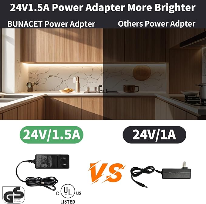 COB LED Strip Light 40ft/12m (1 Roll) Warm White 3000K High Lumen CRI 90+ with UL Listed Power Adapter Remote for Bedroom Counter Under Cabinet Kitchen Projects