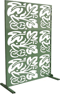 Oakland Living 6 ft. X 4 ft. Green Freestanding Metal Privacy Screen Room Divider