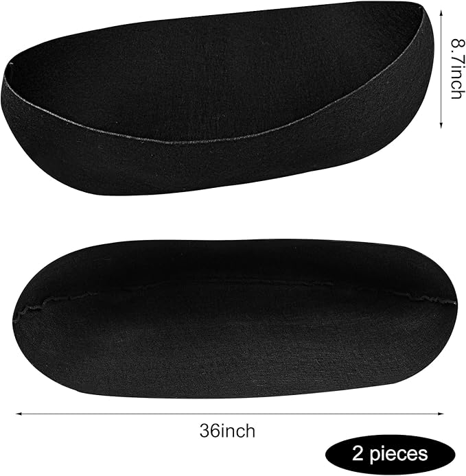 2PCS 36Inch Upgraded Planter Basket Liners Fabric Window Box Liners Felt Trough Planter Liner Black Flower Basket Liner Non-Woven Hanging Plant Liner for Planters Garden Fence - Avoid Bird Nesting
