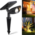 Boajuna Solar Spot Light Outdoor, Solar Landscape Spotlight Waterproof Security Wall Lamp Lights for Patio Yard Lawn Driveway Trees Flags Christmas Decor