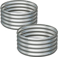 2PCS 2x2x1FT Galvanized Raised Garden Bed Kit,Vegetable Boxes-Round Metal Flower Box,Large Planter Raised Beds Outdoor Garden for Planting,Fruit,Herb-Silver
