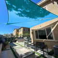 SUNLAX Sun Shade Sail 10' x 10' x 14' Turquoise Blue Right Triangle Canopy Sail Shade Cover UV Block Permeable Sunshade Outdoor for Patio Backyard (We Make Custom Size)