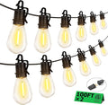 200FT Outdoor String Lights with 104 Shatterproof S14 Vintage Edison Bulbs E12 Sockets,2700K Dimmable Outdoor Lights,IP55 Waterproof LED String Lights for Outside, Patio, Garden, Backyard,Bistro