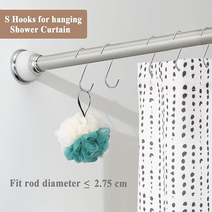 30 Pack 3.7 inch Metal S Hooks Steel S Hooks Plants Hanging Hangers for Kitchen Pans Pots Bags Purse Jeans Jewelry Towels