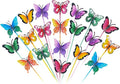 hogardeck Garden Decor for Outside, Set of 20 Metal Butterfly Decorative Garden Stakes for Spring Decor, Yard Art Garden Decorations for Outdoor Lawn Pathway Patio