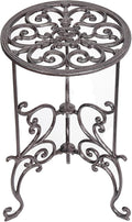 Sungmor Heavy Duty Cast Iron Potted Plant Stand,19.3-Inch 1 Tier Metal Planter Rack,Decorative Flower Pot Holder,Vintage & Rustic Style Indoor Outdoor Garden Pots Container Supports
