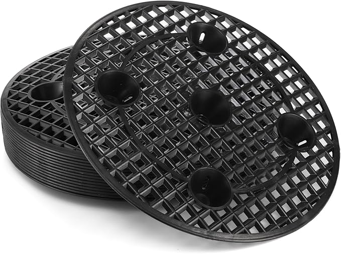 15 PCS Plant Level Pot Elevator, 12 inch Plastic Potted Plant Stands, Large Patio Planter Riser Holder, Deck Floor Protector to Prevent Rot Damage, Plant Trivet for Indoor Outdoor Garden
