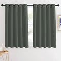 NICETOWN Blackout Kids Room Curtain 54 inch Length, Thermal Insulated Grommet Window Treatment Sound Reducing Room Darkening for Bedroom, Dark Mallard, 1 Panel, W66 x L54
