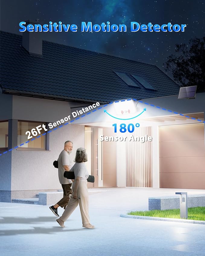 Outdoor Solar Lights, Split Solar Motion Sensor Outdoor Lights with Remote Control, IP65 Waterproof Solar Lights, 172LED 3Modes Solar Flood Lights for Yard,Patio,Garden,Garage, 4 Pack