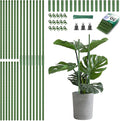 Breeze Touch Garden Trellis for Climbing Plants Outdoor, 30 Pack 17" Tomato Stakes Set with Clips & Connectors,Garden Plant Stakes, Tomato Frame, Cucumber Trellis for Raised Bed & Potted Plants