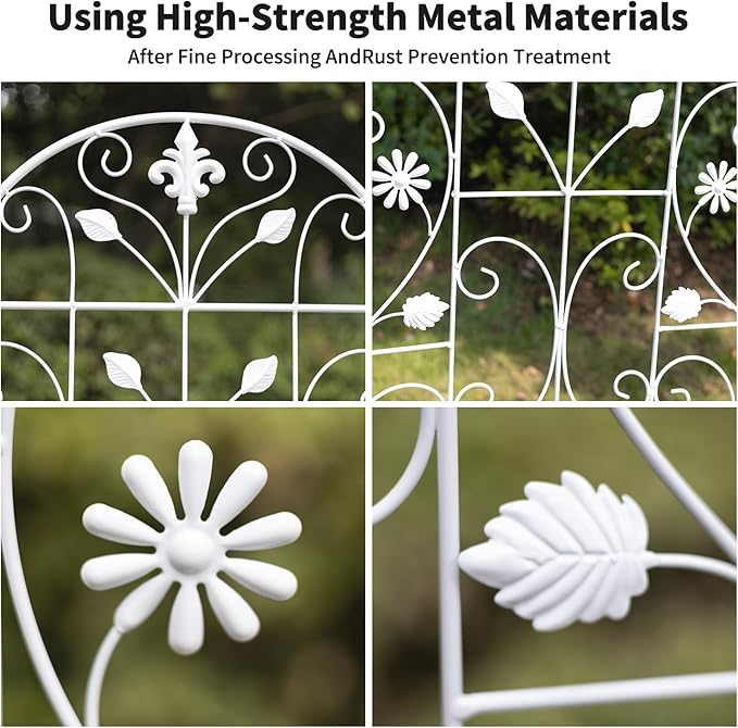 Trellis for Climbing Plants Outdoor, （2 Pack 70.8x19.6-inch）, Generic Metal Garden Trellis, Rustproof, Easy Assembly,（White）