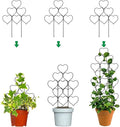 Plant Trellis for Climbing Plants Indoor Outdoor, Trlzey 3 Pack Stackable Metal Trellis - Small Garden Trellis for Potted Plants, Vine Support for Ivy, Flowers, DIY Home Deco