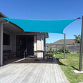 SUNNY GUARD Custom Size 13'x14' Rectangle Turquoise Blue UV Block Sunshade for Backyard Yard Deck Patio Garden Outdoor Activities and Facility(Customized)