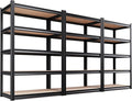 AOAORRG Set of 3 Garage Shelving Heavy Duty Storage Shelves, Metal Adjustable Shelving Unit, Utility Garage Organizer Shelf for Basement, Pantry, Kitchen, Warehouse, 45.6" Wx19.7 Dx78 H