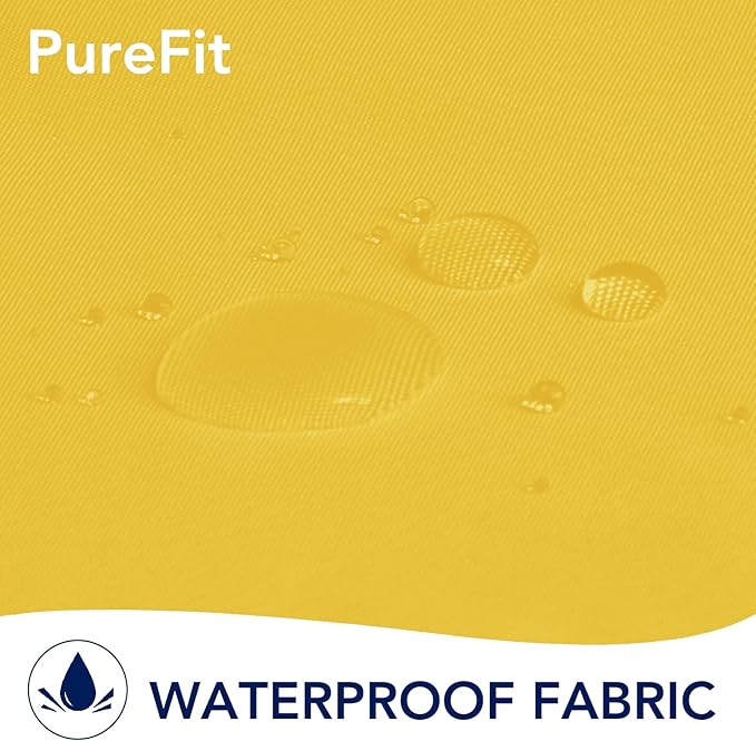PureFit Outdoor Curtains for Patio Waterproof Weatherproof, UV Resistant Outside Curtains for Gazebo, Front Porch, Pergola, Sun Blocking Privacy Curtain, 120W x 84L inch, 1 Panel, Yellow