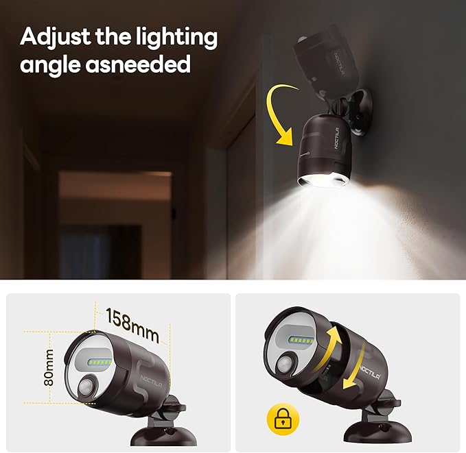 Battery Operated Motion Sensor Light,4000mAh Rechargeable Battery Powered Spotlight 600 Lumen Outdoor IP65 Waterproof for Porch,Yard,Wall,Garden with Dusk to Dawn (Brown-2pcs)