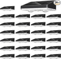 NIORSUN Solar Fence Lights,24 Pack Solars Deck Light,Warm White Color,Outdoor Bulb Waterproof Led IP65,Power Patio Lamp with Lenses for Outside/Backyard/Railing/Yard(Black)