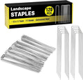 HongWay 120 Pack 12 Inch Landscape Staples, Garden Stakes 11 Gauge Galvanized Ground Staples Lawn Yard Tent Fence Stakes Landscaping Fabric Pins for Gardening Secure Outdoor Decorations